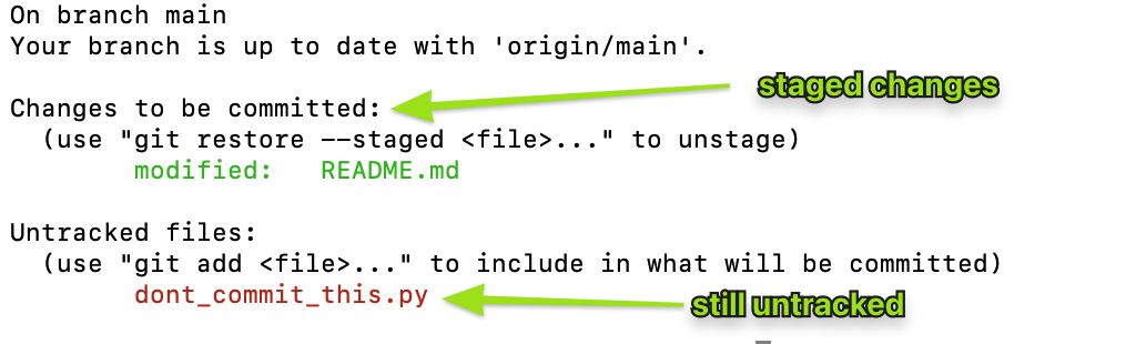 git diff output