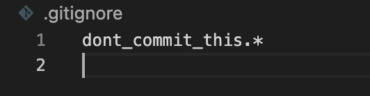 gitignore contents